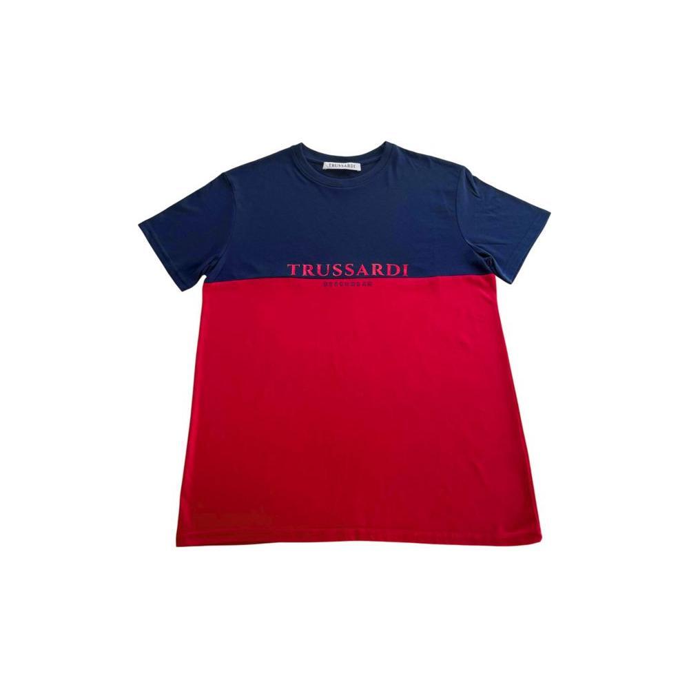 Trussardi Beachwear Red Cotton Men T-Shirt