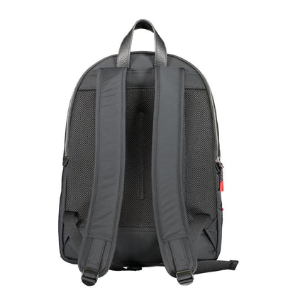 Tommy Hilfiger Black Polyester Men Backpack