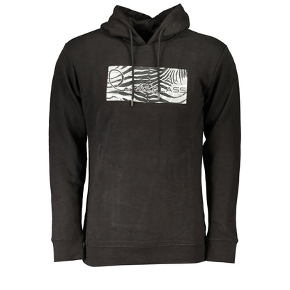 Cavalli Class Black Cotton Men's Hooded Sweatshirt