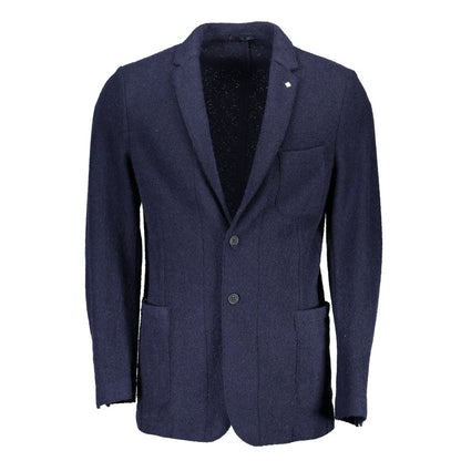 Gant Blu Wool Men Jacket