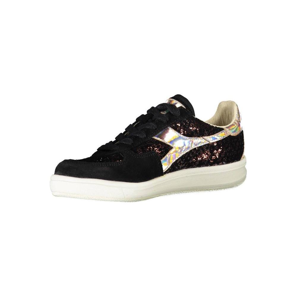 Diadora Black Leather Women Sneaker