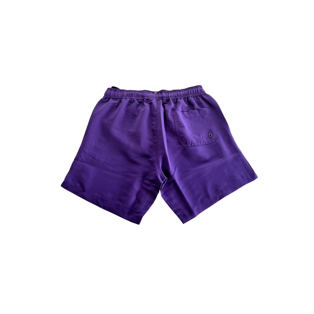 Trussardi Beachwear Purple Polyester Men Swim Short