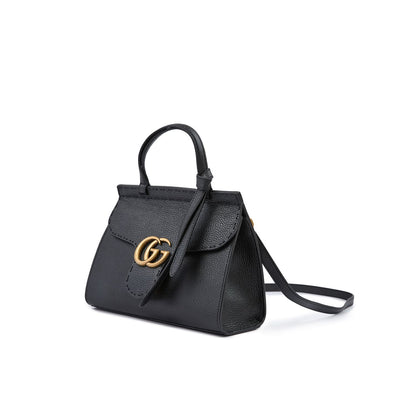 Gucci Black Leather GG Marmont Handbag