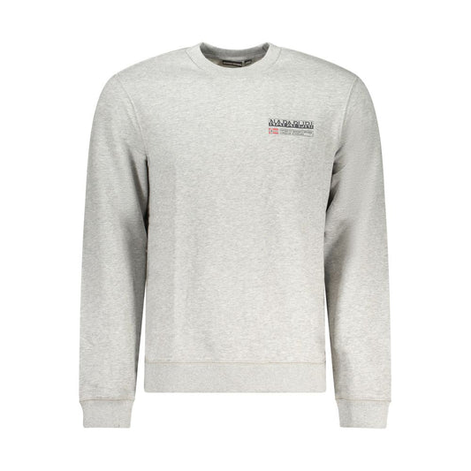 Napapijri Grigio Cotton Men Sweatshirt
