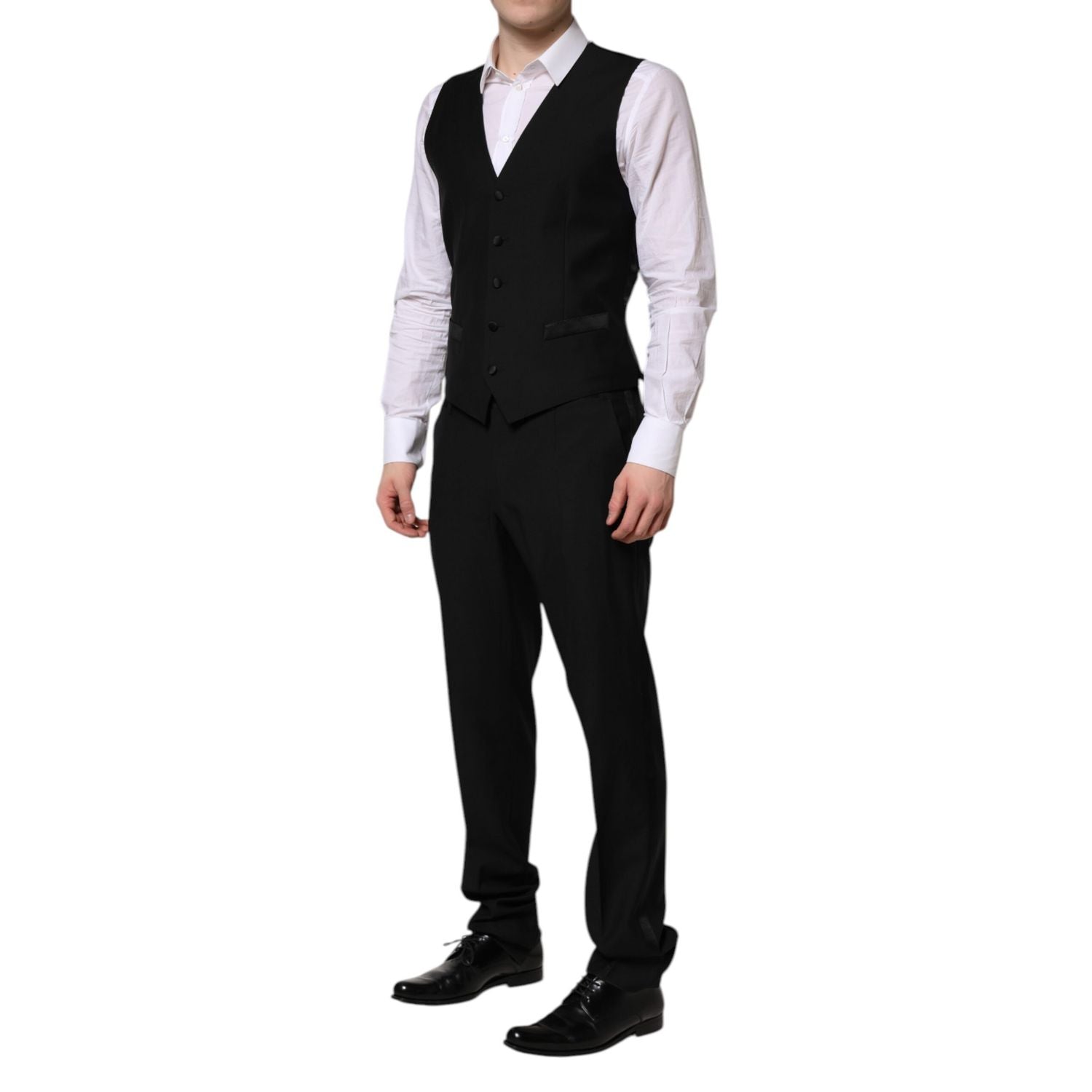 Dolce & Gabbana Black MARTINI Crystal Embellished 3 Pc Suit