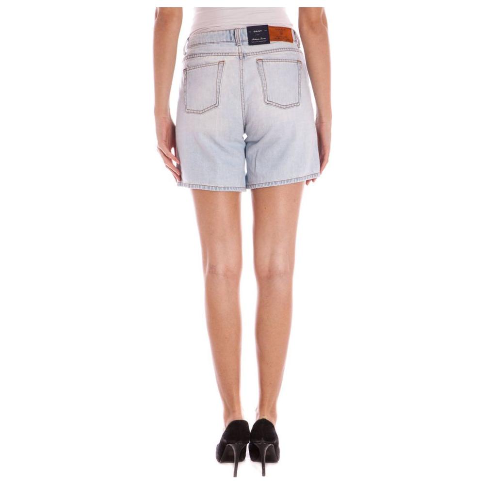 بنطلون جينز نسائي من القطن باللون الأزرق الفاتح من غانت