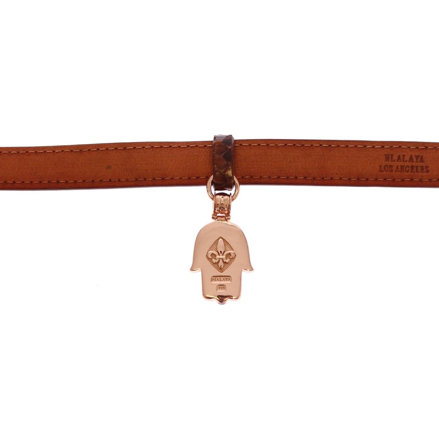 Nialaya CZ Hamsa Eye 18K Gold 925 Silver Bracelet