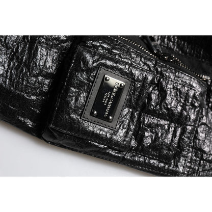 Dolce & Gabbana Black Logo Plaque Bomber Full Zipper Jacket