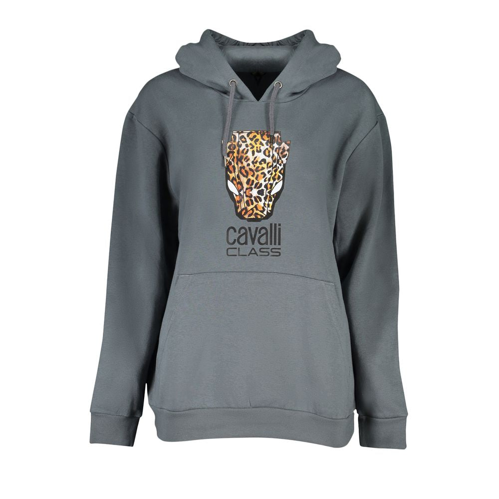 Cavalli Class Grigio Polyester Woman Sweatshirt