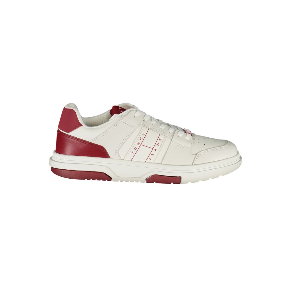 Tommy Hilfiger Red Leather Men Sneaker