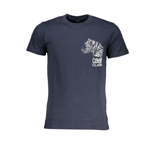 Cavalli Class Blu Cotton Men T-Shirt