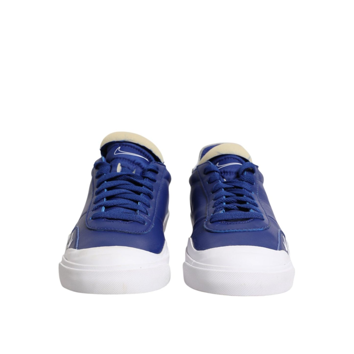 Nike White Blue Lace Up Low Top Drop-Type PRM Sneakers Shoes Nike