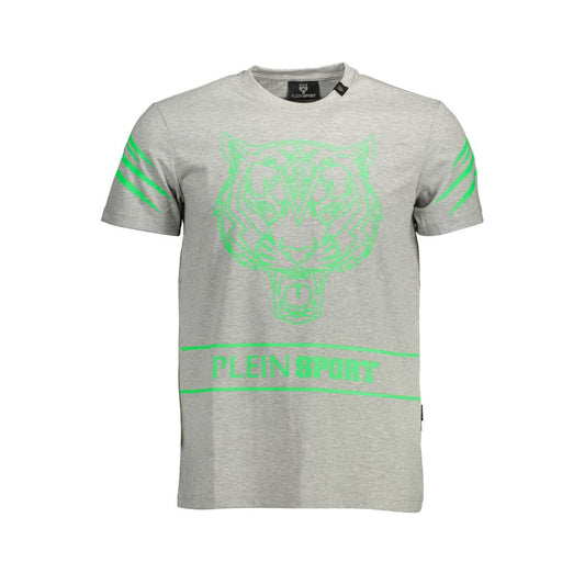 Plein Sport Gray Cotton T-Shirt