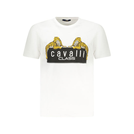 Cavalli Class White Cotton Men's T-Shirt