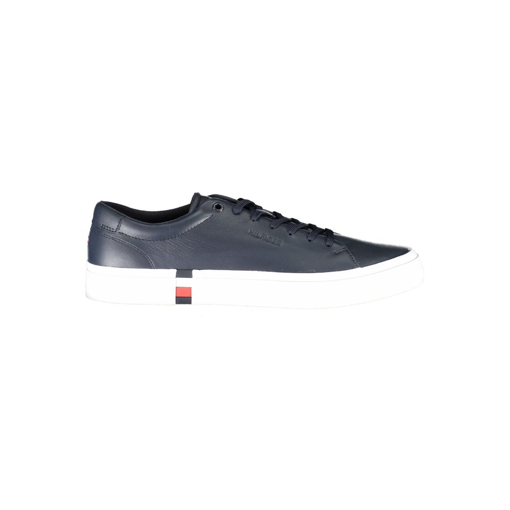 Tommy Hilfiger Blue Leather Men Sneaker 1728,67403481248,Blue,EU40/US7,EU44/US11,EU45/US12,Low Tops - Sneakers - Shoes,Men,New with tags,Shoes,Sneakers - Shoes,Tommy Hilfiger