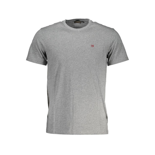 Napapijri Grigio Cotton Men T-Shirt