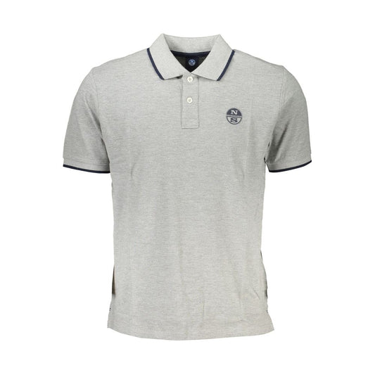 North Sails Grigio Cotton Men Polo Shirt