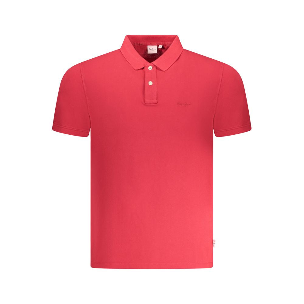 Pepe Jeans Red Cotton Men Polo