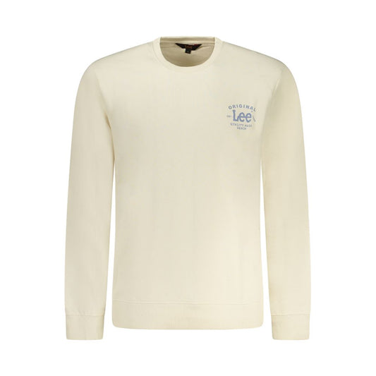 Lee Beige Cotton Men Sweatshirt