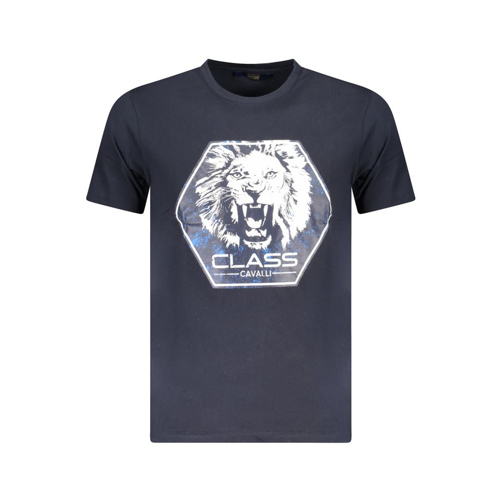 Cavalli Class Blue Cotton Men T-Shirt