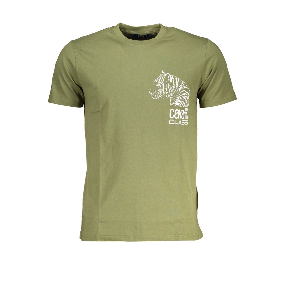 Cavalli Class Verde Cotton Men T-Shirt