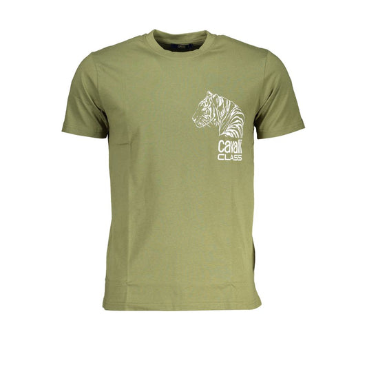 Cavalli Class Verde Cotton Men T-Shirt