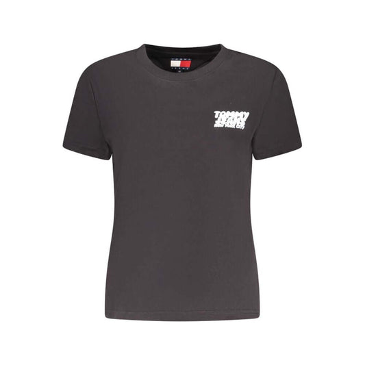 Tommy Hilfiger Black Cotton Women T-Shirt