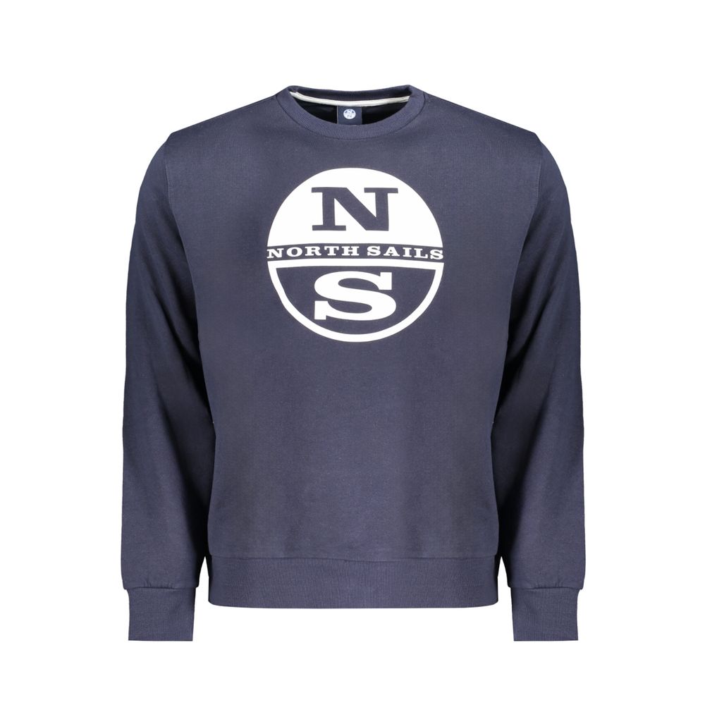 North Sails Blue Cotton Men Sweatshirt