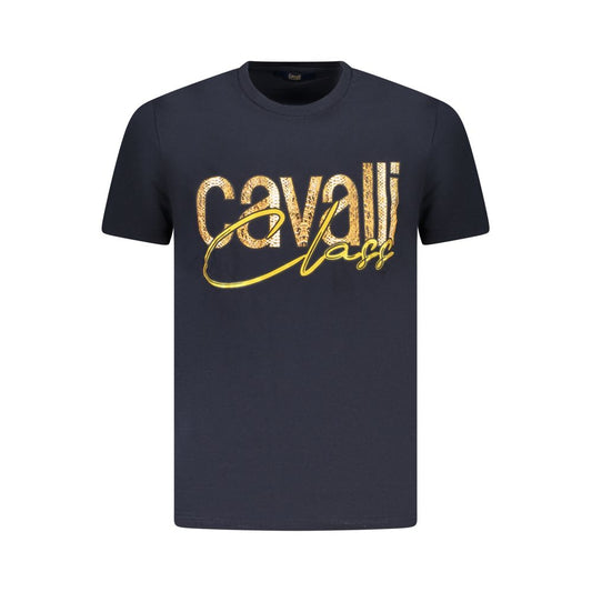 Cavalli Class Blue Cotton Men T-Shirt