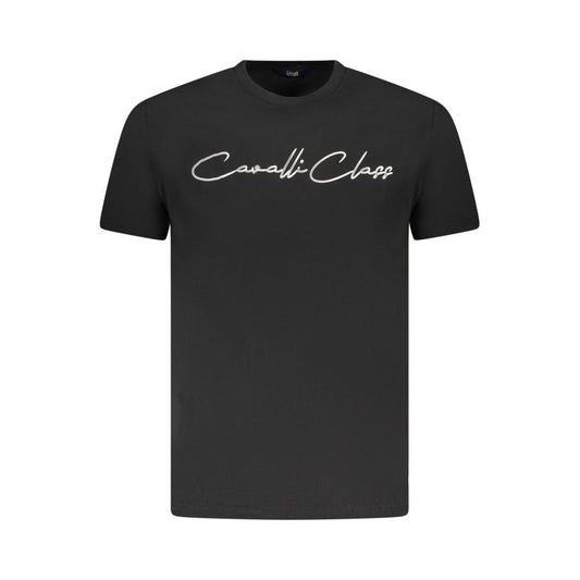 Cavalli Class Black Cotton Men's T-Shirt