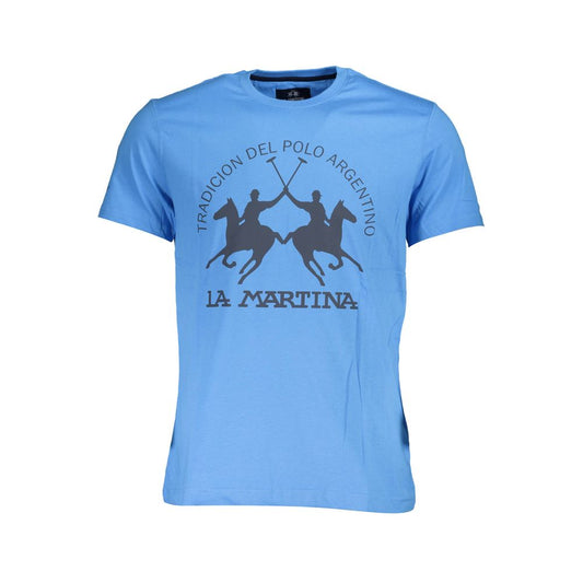 La Martina Blu Cotton Men T-Shirt
