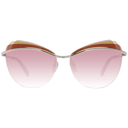Emilio Pucci Gold Metal & Plastic Sunglasses