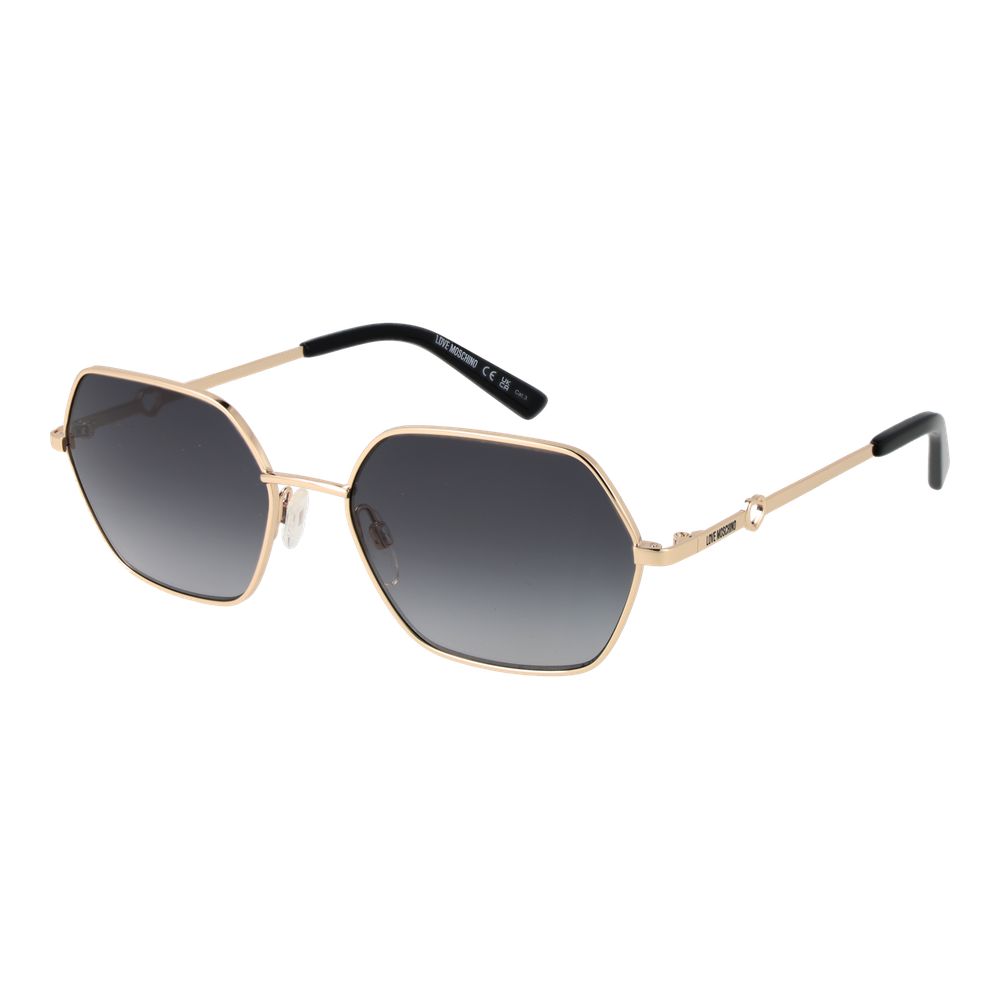 Love Moschino Gold Metal Sunglasses