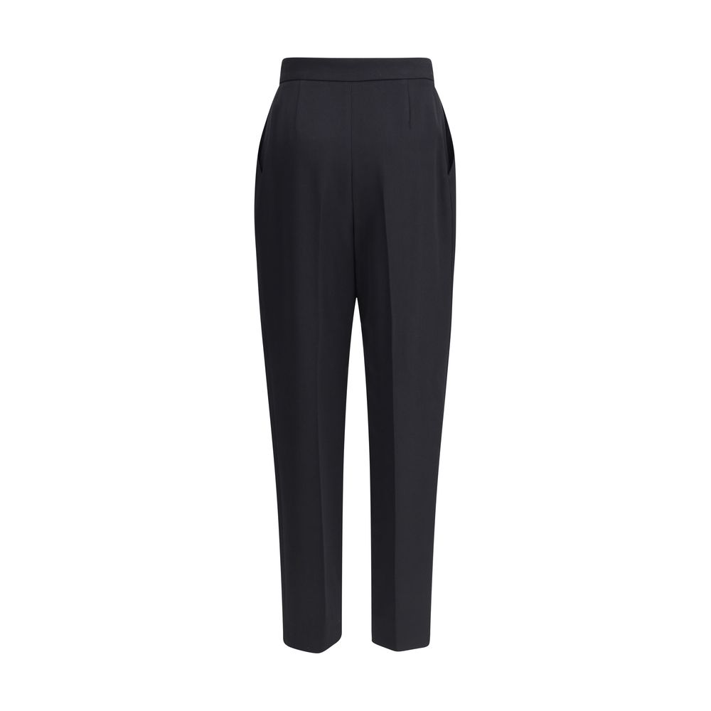 Balmain Black Wool Dress Pants