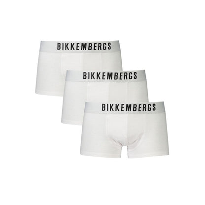 Bikkembergs White Polyester Men Boxer