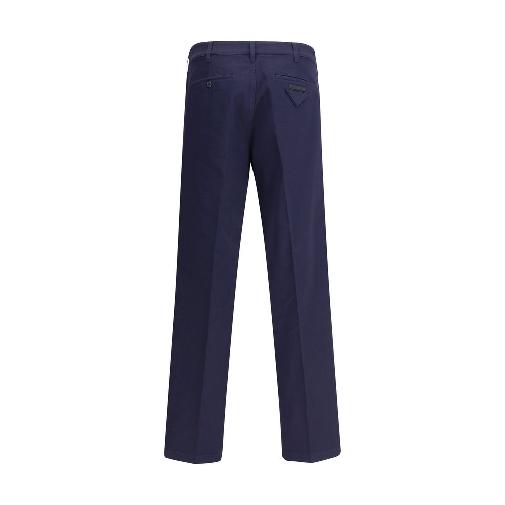 Prada Blue Cotton Chino Pants