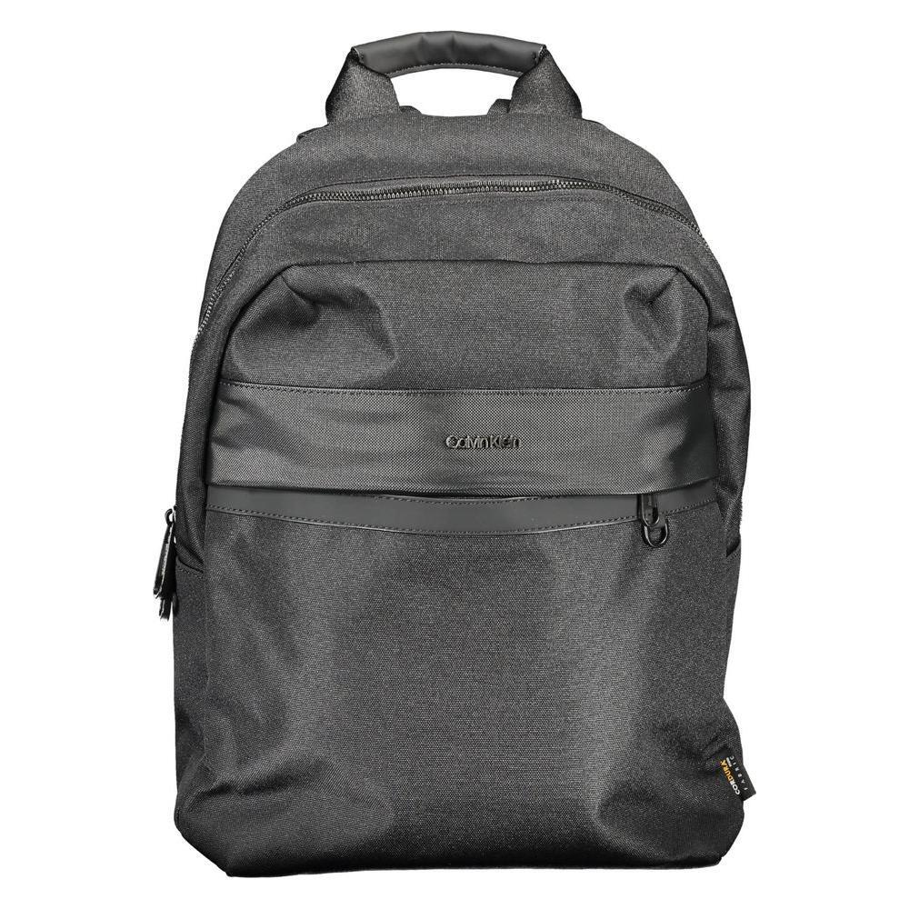 Calvin Klein Black Polyester Men Backpack