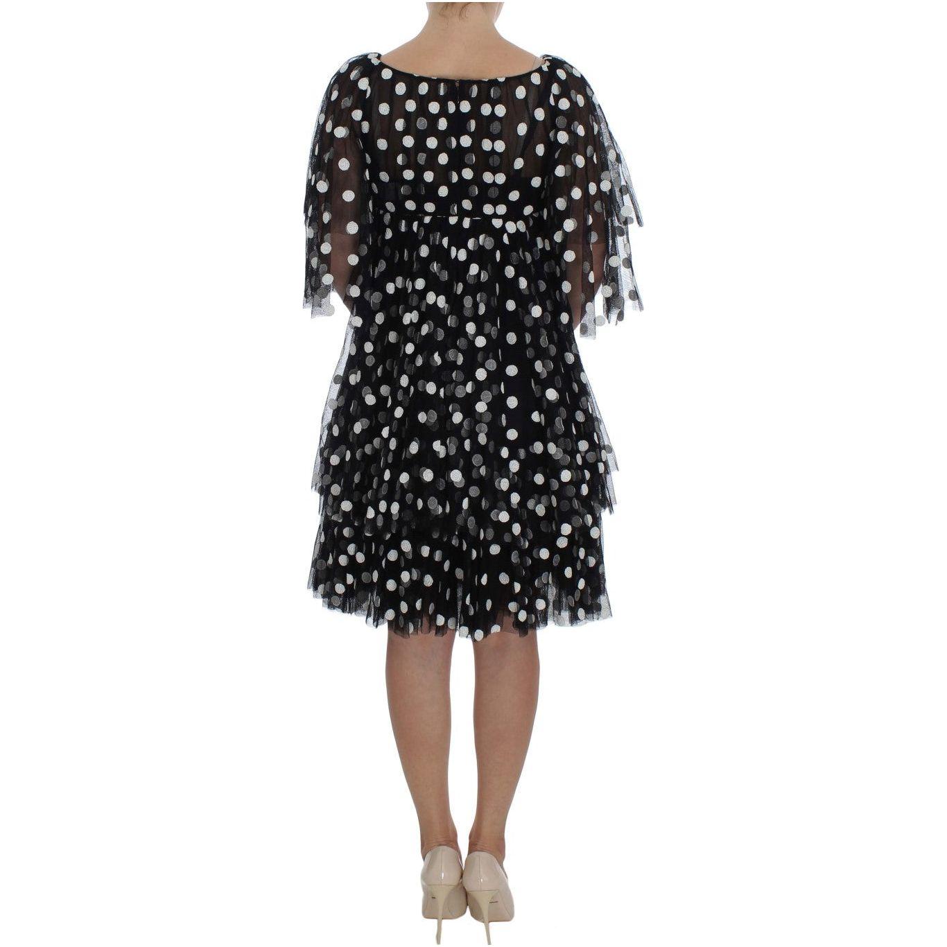 Dolce & Gabbana Elegant Polka Dotted Ruffled Dress Dolce & Gabbana