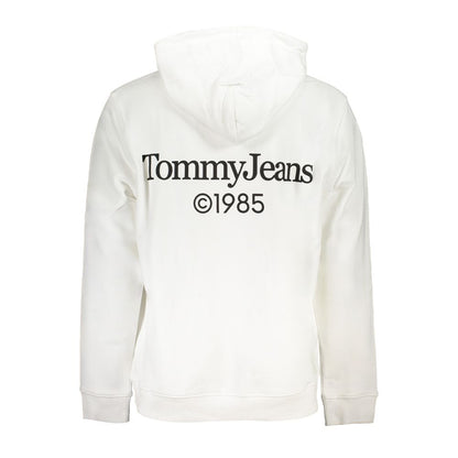 Tommy Hilfiger White Cotton Men's Sweatshirt with Hood