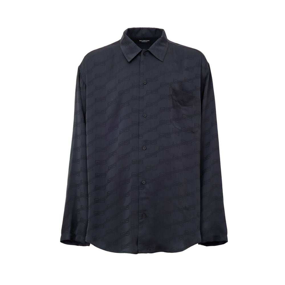 Balenciaga Gray Viscose Dress Shirt Balenciaga