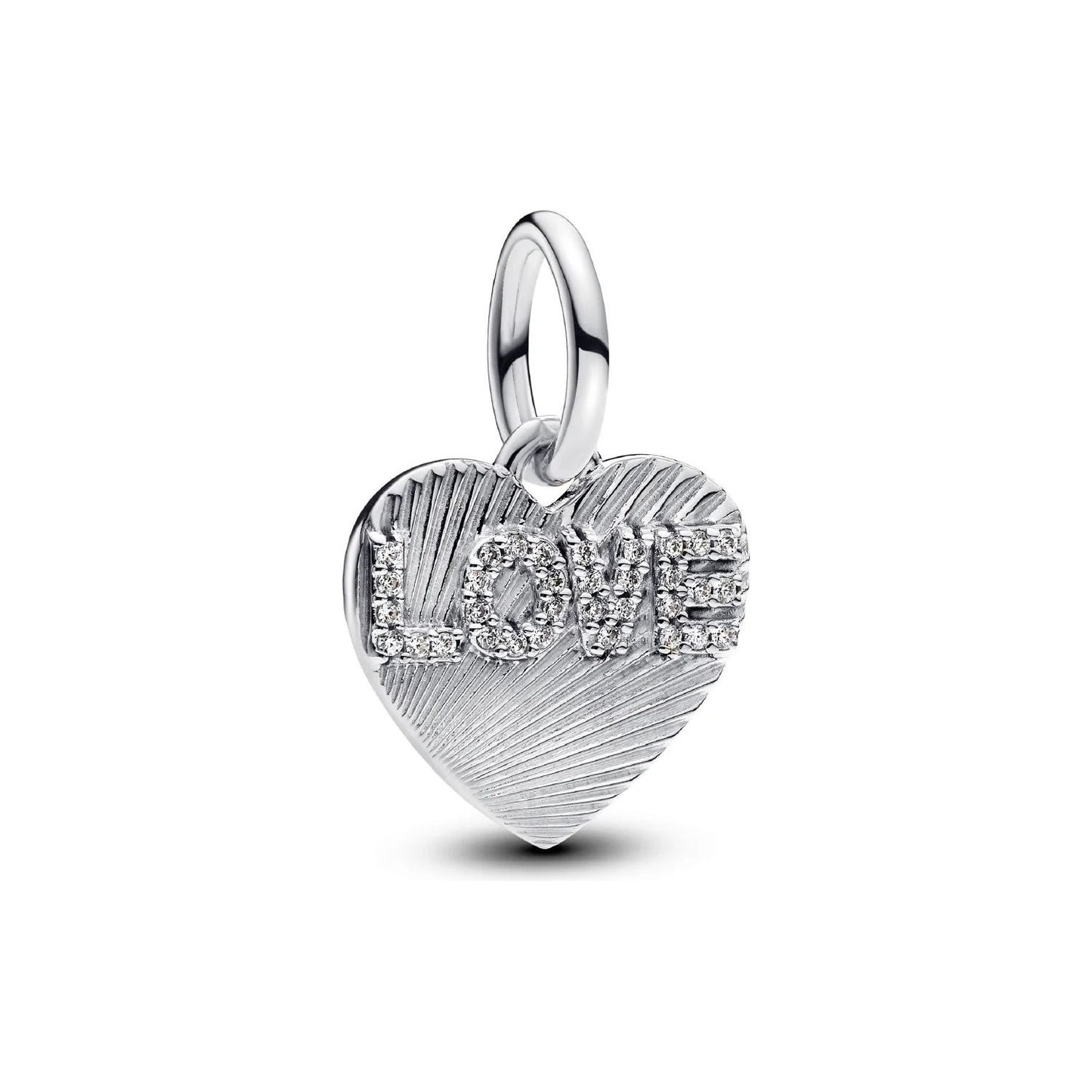 PANDORA CHARMS Mod. ENGRAVABLE LOVE HEART DANGLE DESIGNER FASHION JEWELLERY PANDORA