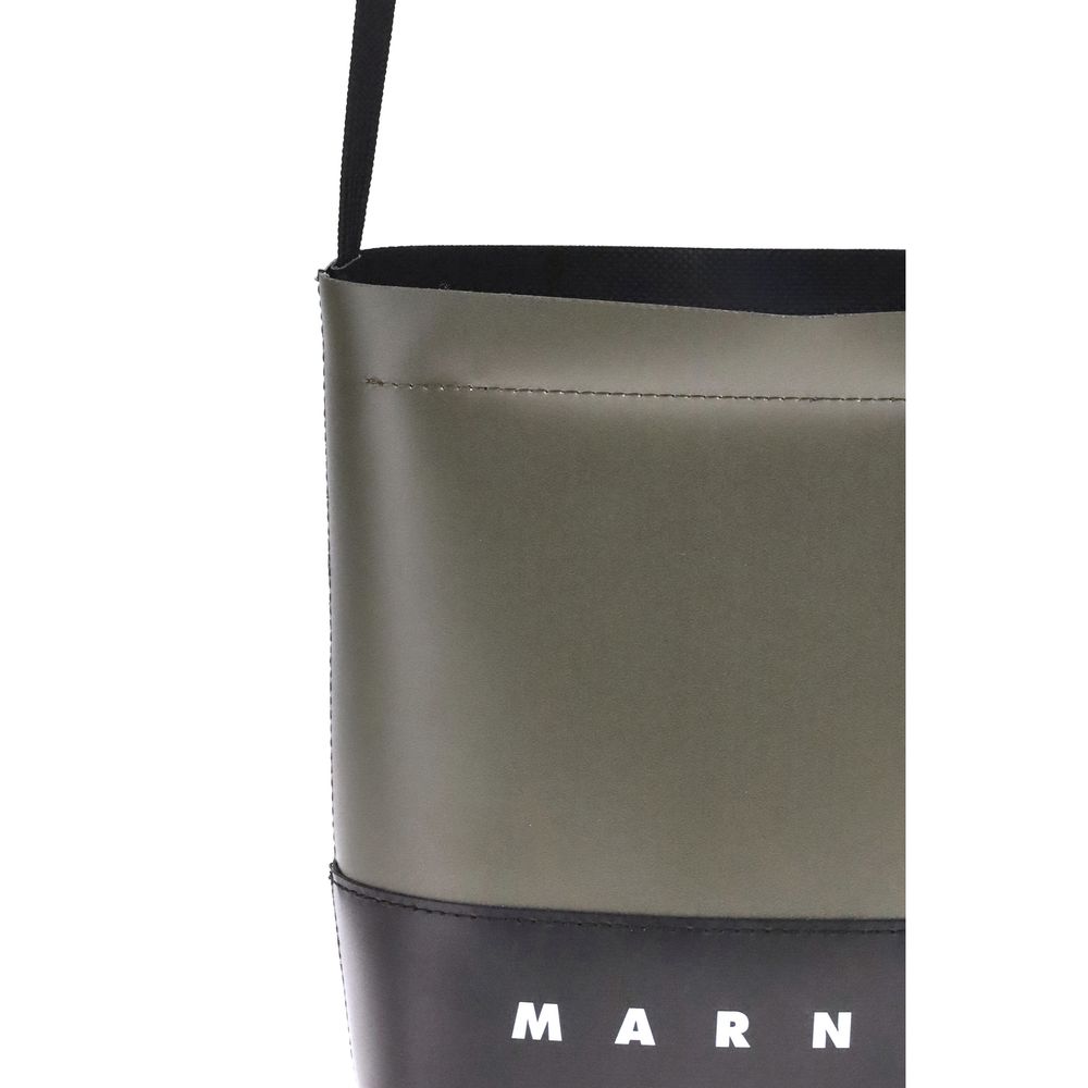 Marni Bicolor Polyester Shoulder Bag