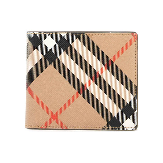 Burberry book wallet in coated canvas bi-fold design