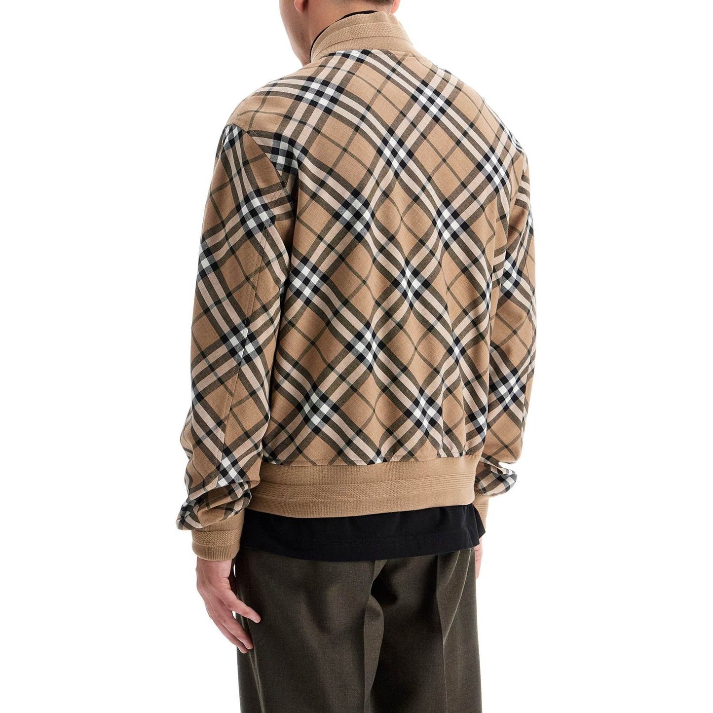 Burberry ered harrington jacket in wool blend Jackets Burberry