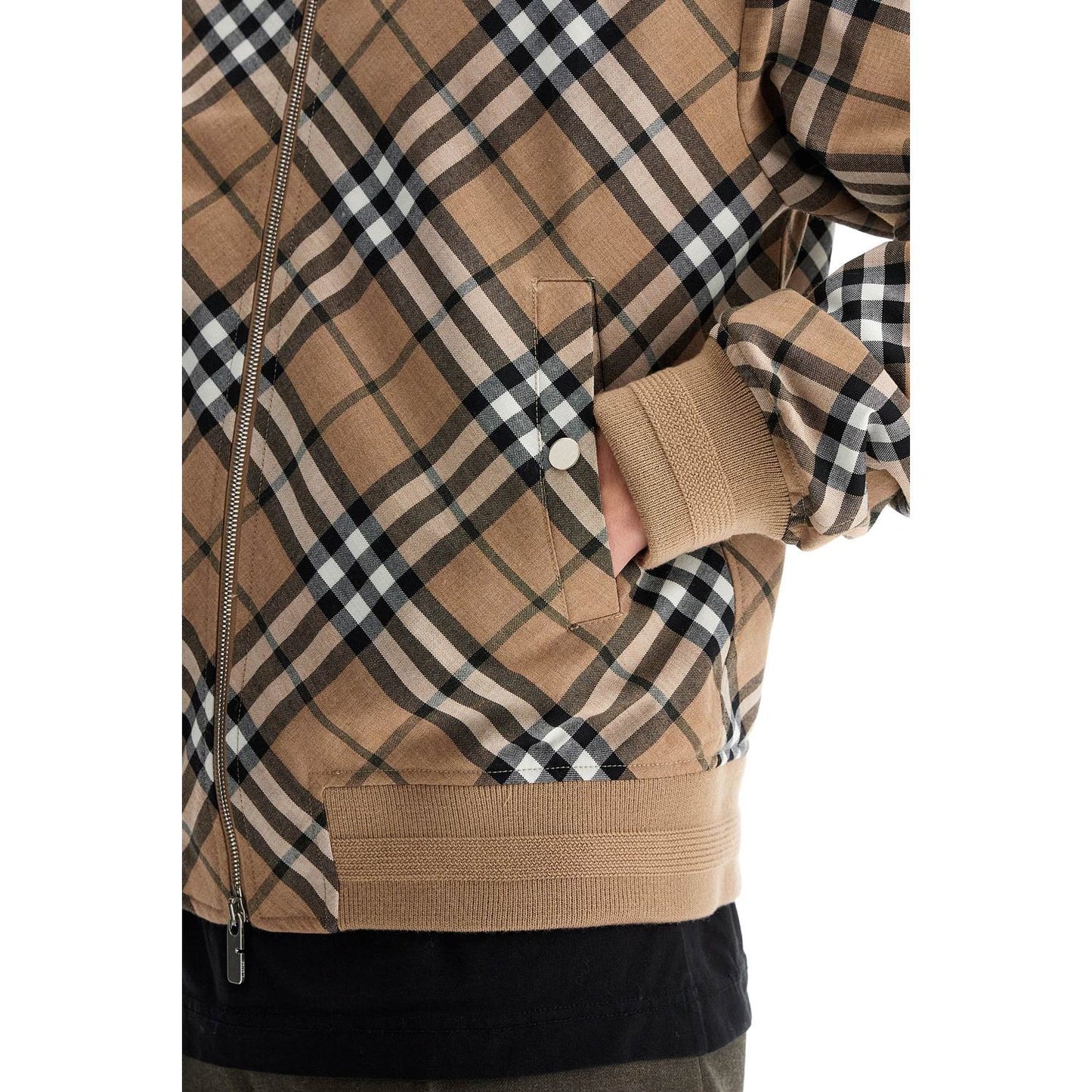 Burberry ered harrington jacket in wool blend Jackets Burberry