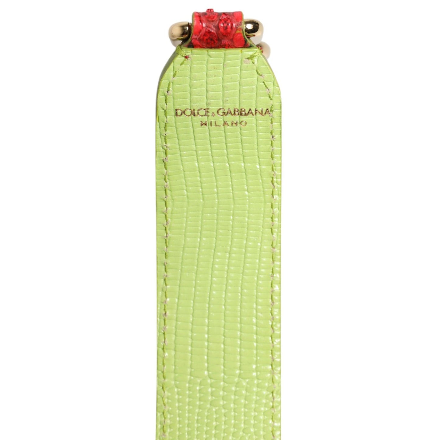 Dolce & Gabbana Red Exotic Leather Handbag Accessory Shoulder Strap