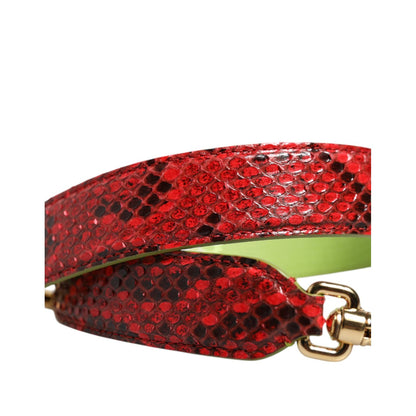 Dolce & Gabbana Red Exotic Leather Handbag Accessory Shoulder Strap