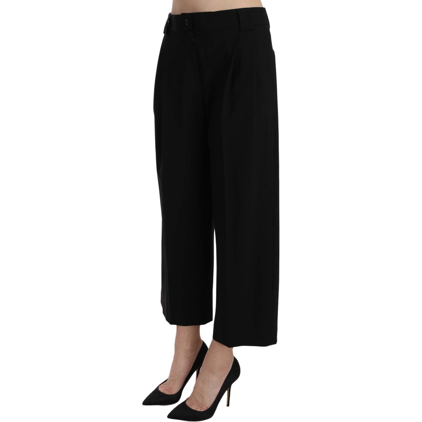 Dolce & Gabbana Elegant Black Cotton Trousers Jeans & Pants Dolce & Gabbana