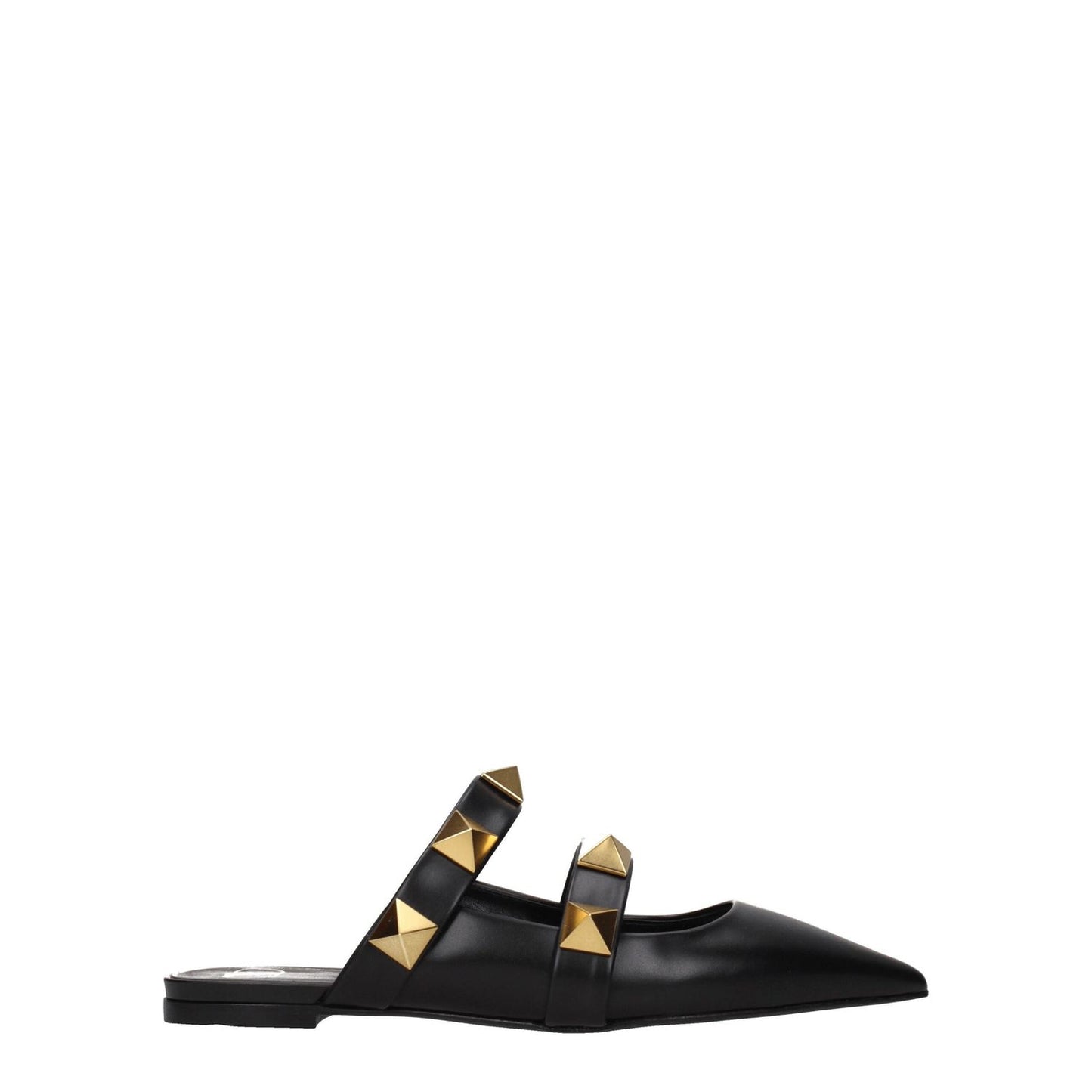 Valentino Garavani Black Leather Mules