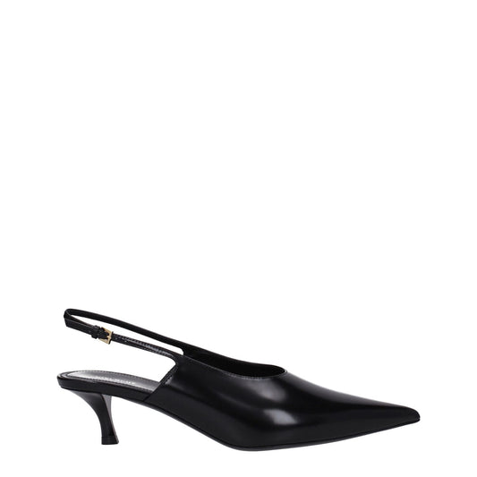 Givenchy Black Leather Mid Heel Pumps
